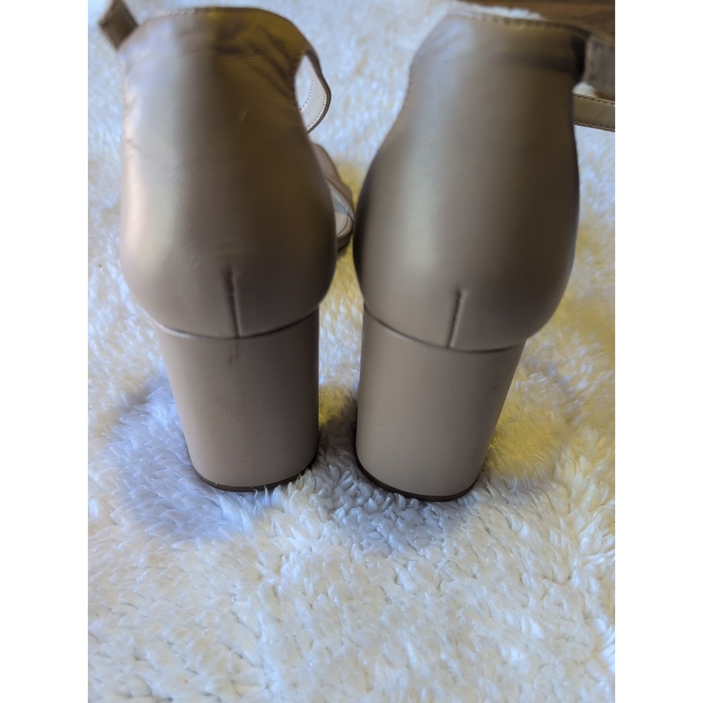 Sam Edelman Daniella Sandal Nude Leather 3.5" Block Heel Ankle Strap Sz 9 M EUC - Picture 3 of 8